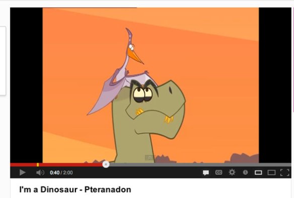 Click to play. I'm a dinosaur - Pteranodon.